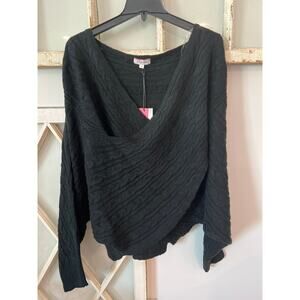 NWT Andree by Unit size 2X black cross cross sweater